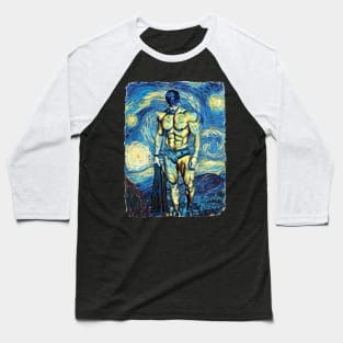 The muscle man Van Gogh Style Baseball T-Shirt